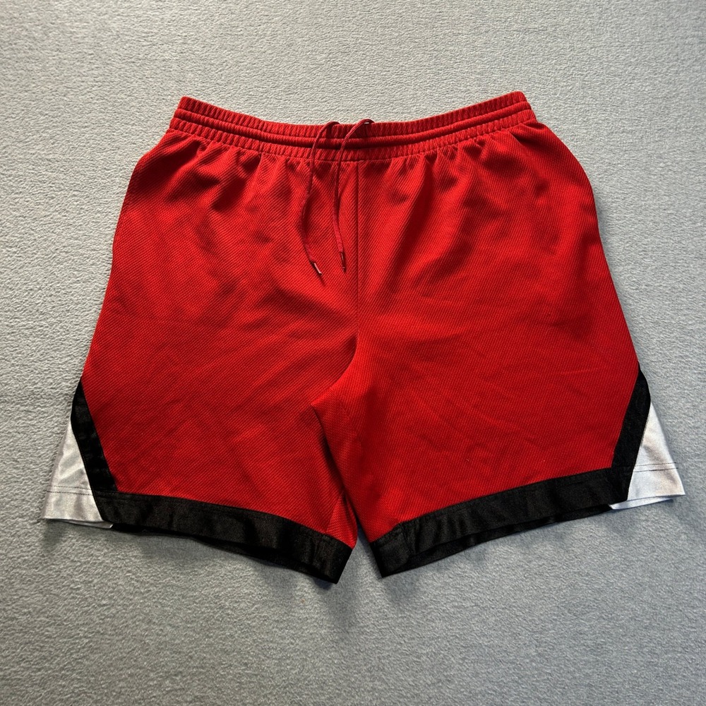 Tek Gear Basketball Shorts Mens XL Red Drawstring Athletic Training Gym Mesh